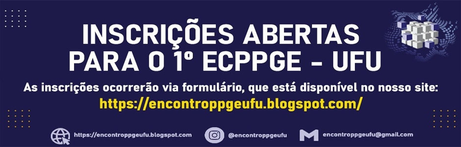 Banner do evento - ECPPGE, com informações sobre as incrições para o evento