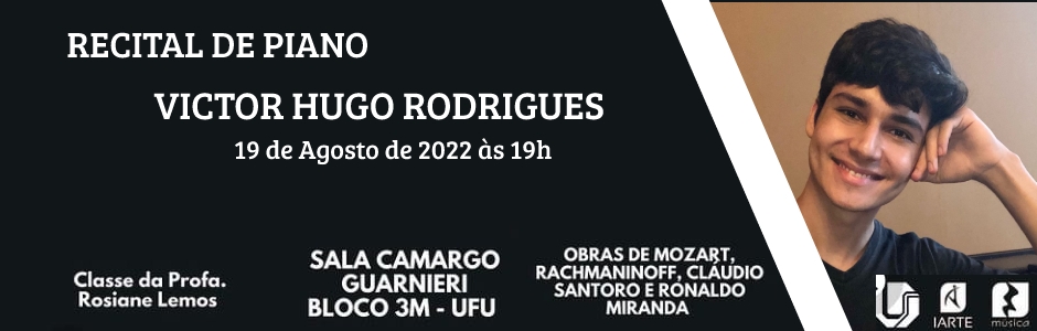 Cartaz Recital de Piano Victor Hugo Rodrigues