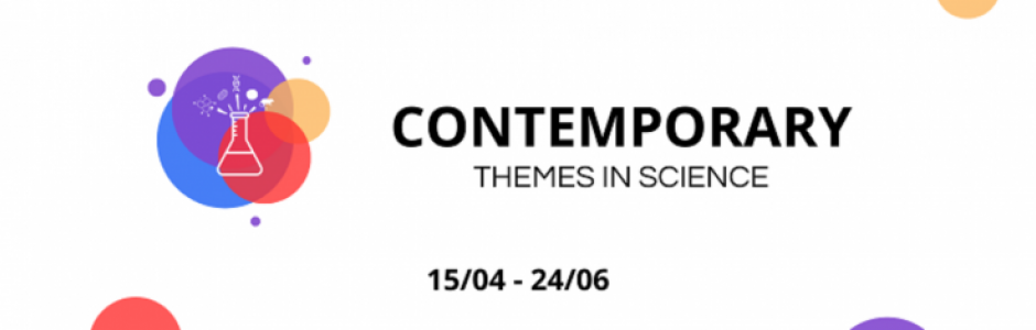 Banner com os dizeres: I International Webinar about Contemporary Themes in Science