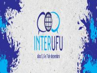 Logomarca INTERUFU 2022 nas cores azul escuro e azul claro e datas do evento: 05, 06 e 07 de dezembro de 2022.