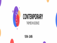 Banner com os dizeres: I International Webinar about Contemporary Themes in Science