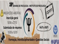 28ª Semana de Psicologia - Formação, Interdisciplinaridade e Questões Sociais